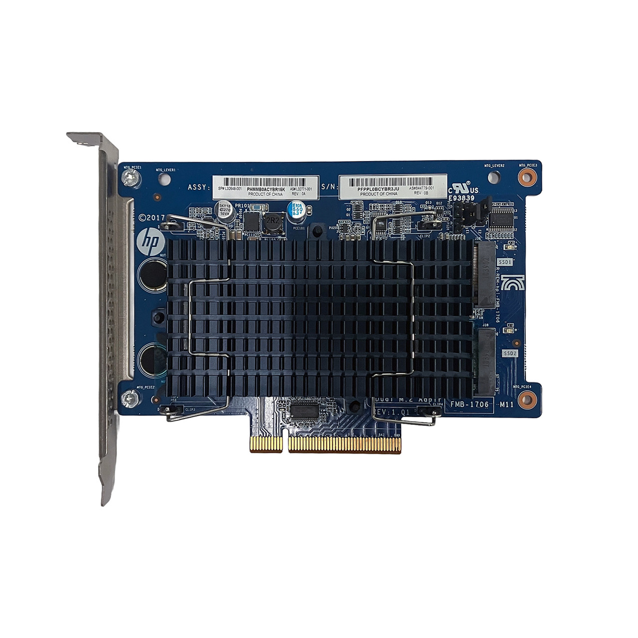 HPe L32648-001 PCIe NVME Dual SSD Adapter ZxG4 Systems L32771-001 844779-001