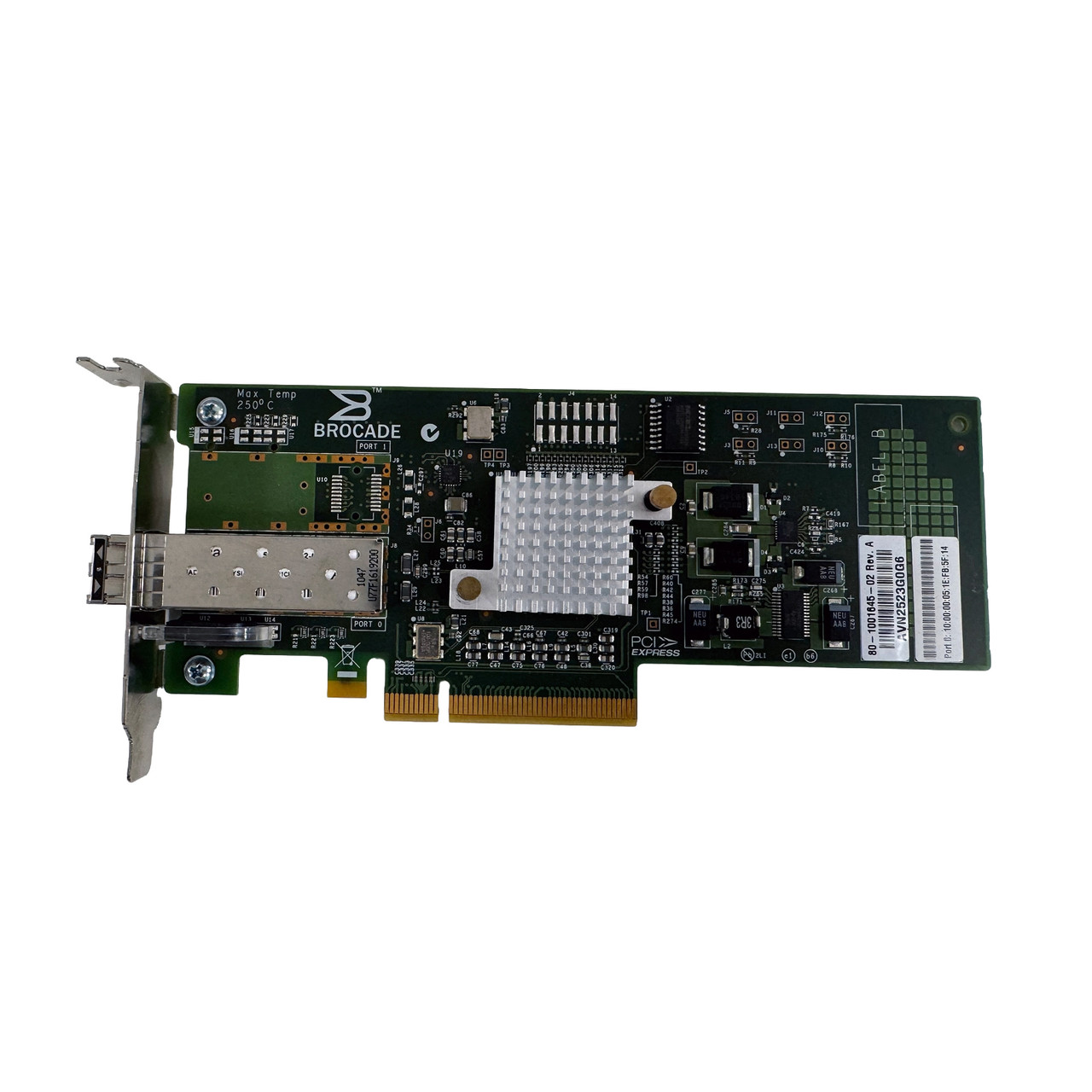 BROCADE 80-1001645-02 Single Port 8GB FC PCI-E HBA (LP)
