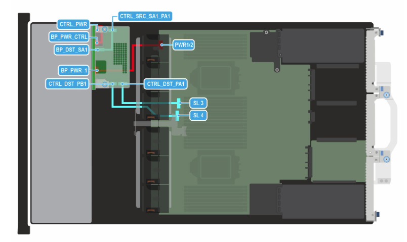 PowerEdge R770 H965i 8HDD SAS/SATA HW Raid Cable Kit