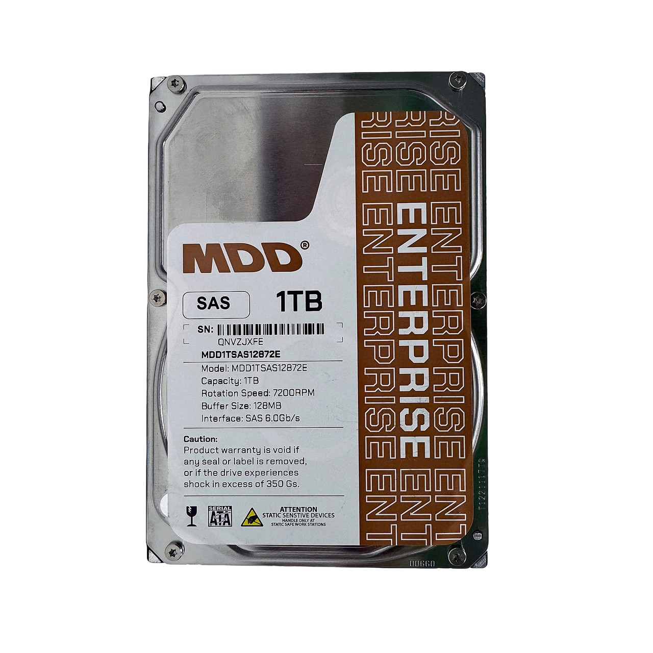 MDD MDD1TSAS12872E 1TB 7.2K 6G SAS 3.5" HDD