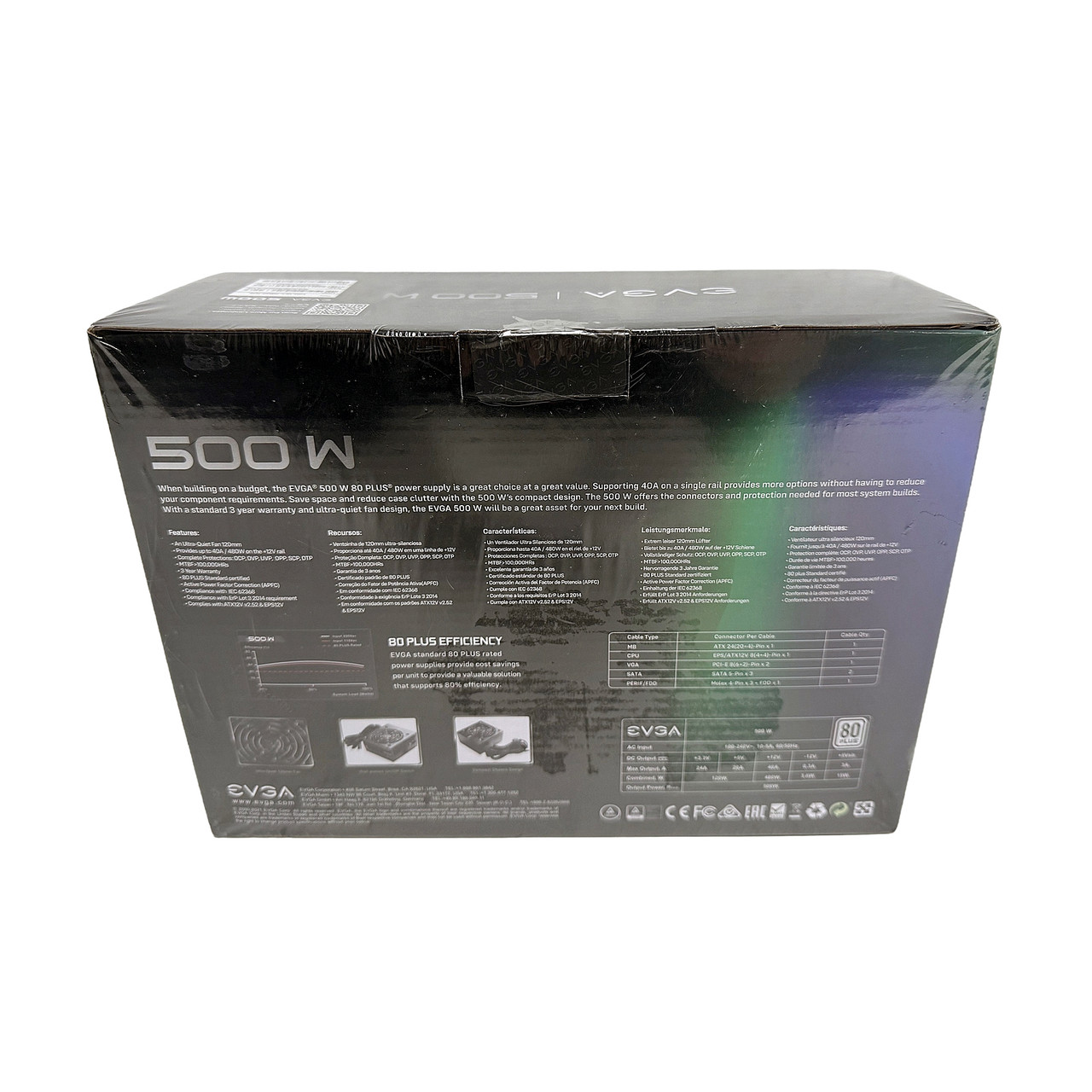 EVGA 100-W1-0500-KR 500W 80+ Standard Power Supply