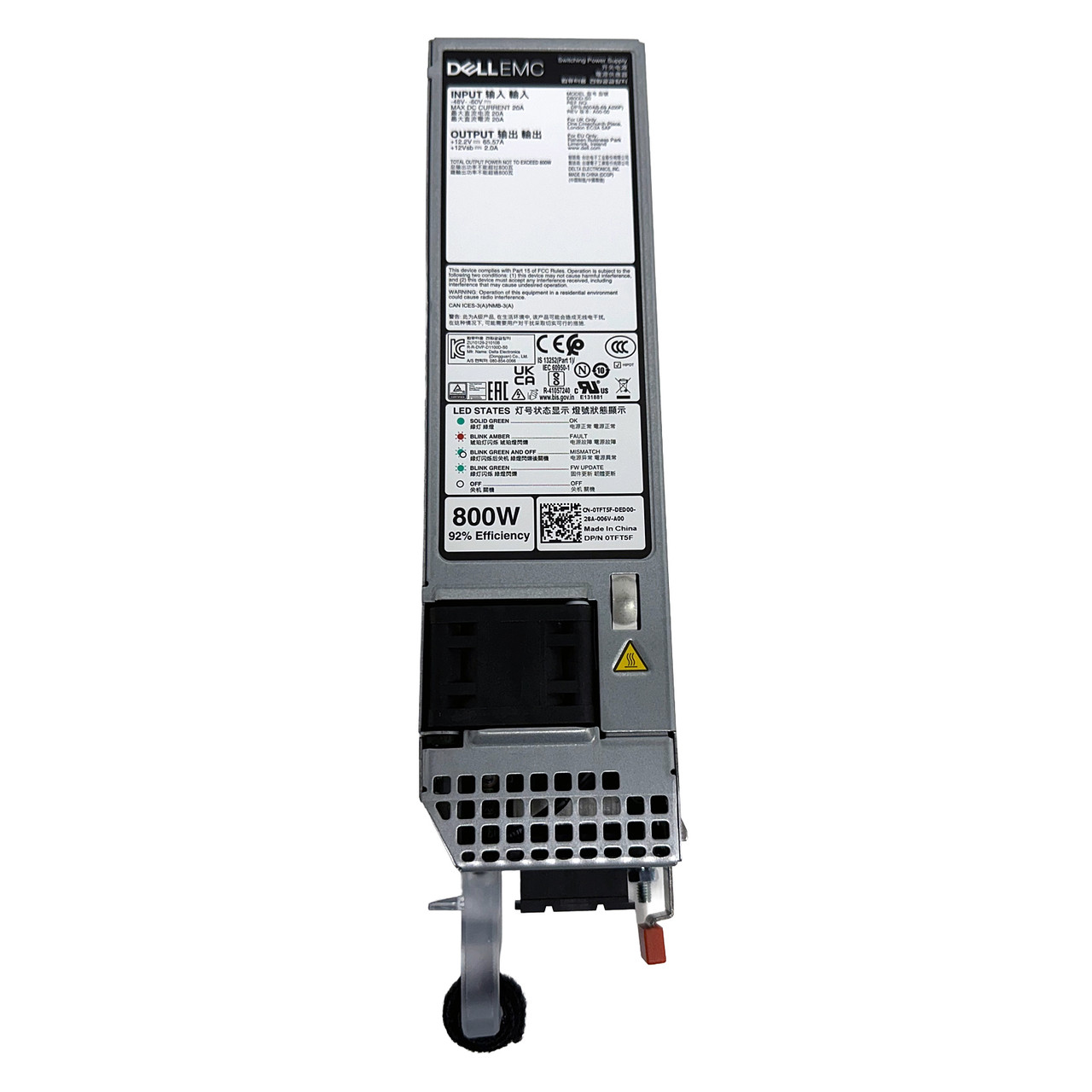 Dell TFT5F 800W DC Power Supply D800D-S0 DPS-800AB-69 A