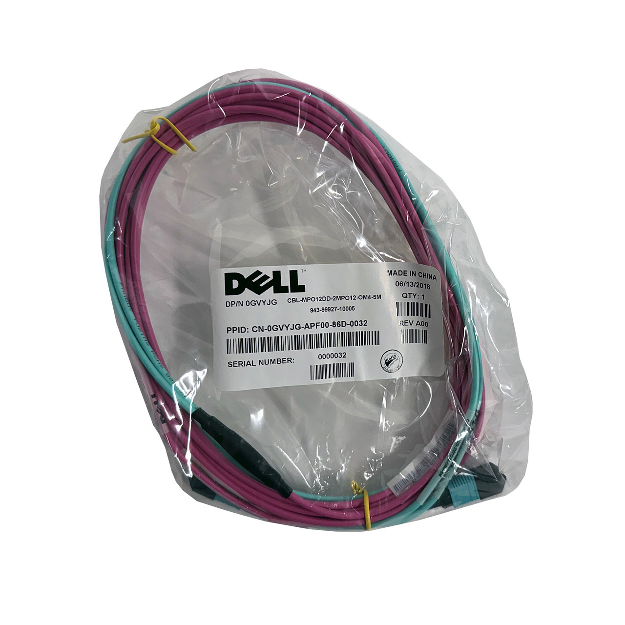 Dell GVYJG CBL-MPO12DD-2MPO12-OM4-5M Cable