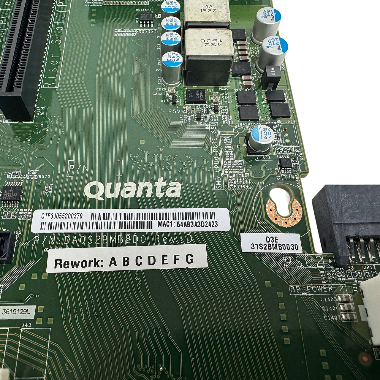 QUANTA 31S2BMB0030 D51B-2U System Board DA0S2BMB8D0