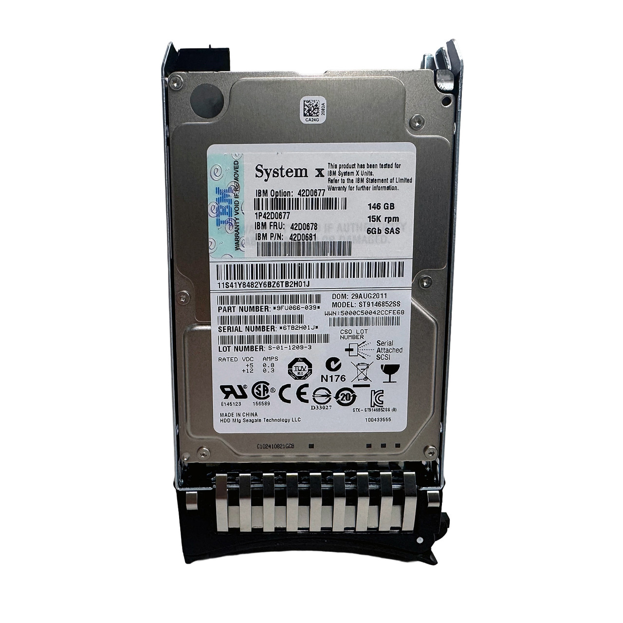 IBM 42D0678 146GB 15K 6GBPS SAS 2.5" w/Tray *New Pull*