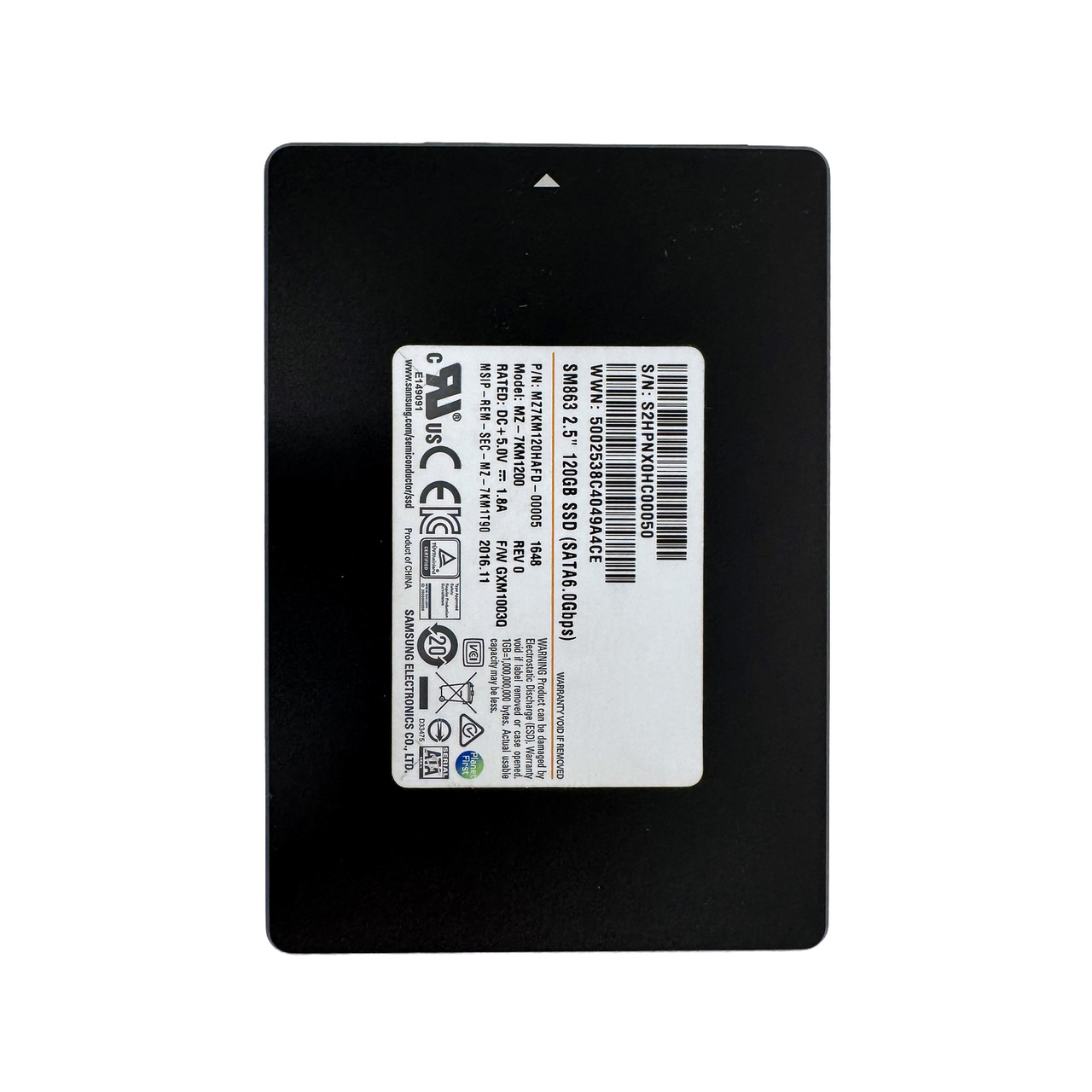 SAMSUNG MZ-7KM1200 120GB 6G SATA 2.5" SSD MZ7KM120HAFD-00005