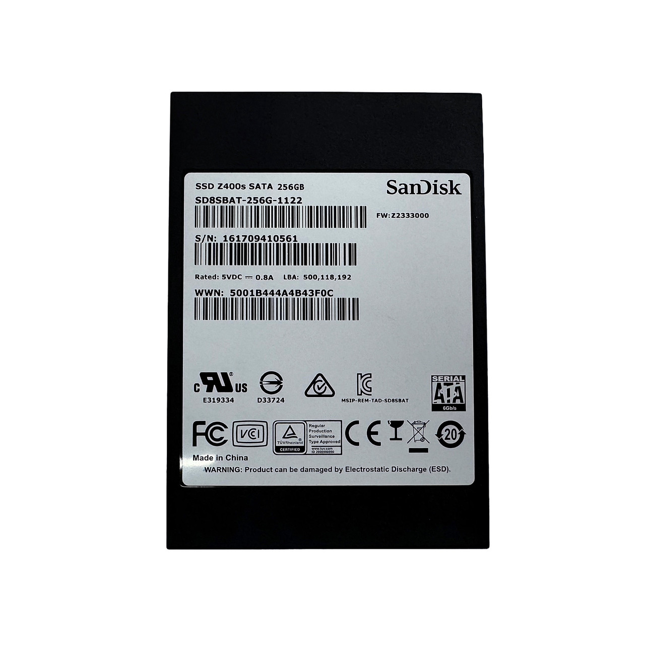 SANDISK SD8SBAT-256G-1122 256GB 6G SATA 2.5" SSD