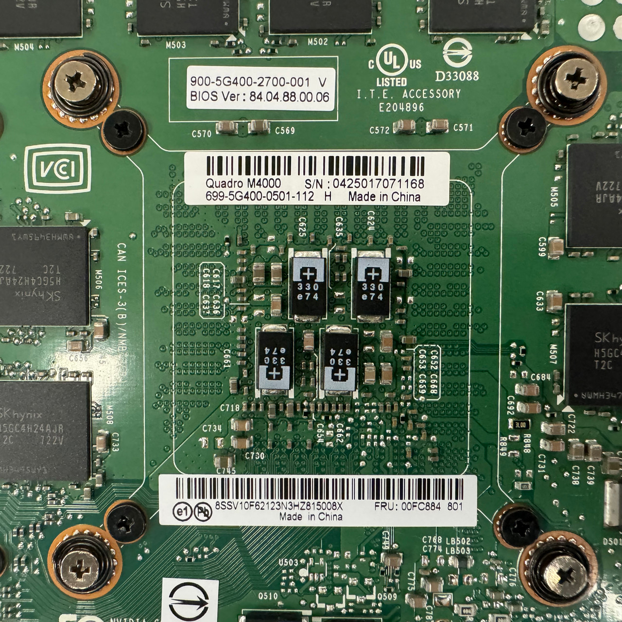 LENOVO 00FC884 NVIDIA Quadro M4000 8GB GDDR5 GPU 4xDP (FH)