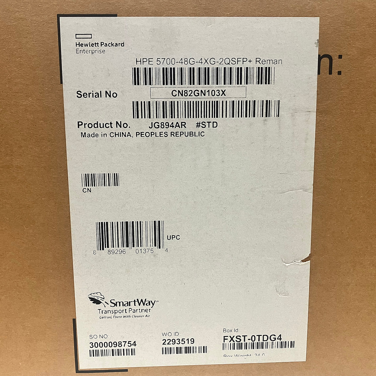 HPe JG894A FlexFabric 5700 48 Port  4xg 2QSFP+ Switch  - HP RENEW BOXED
