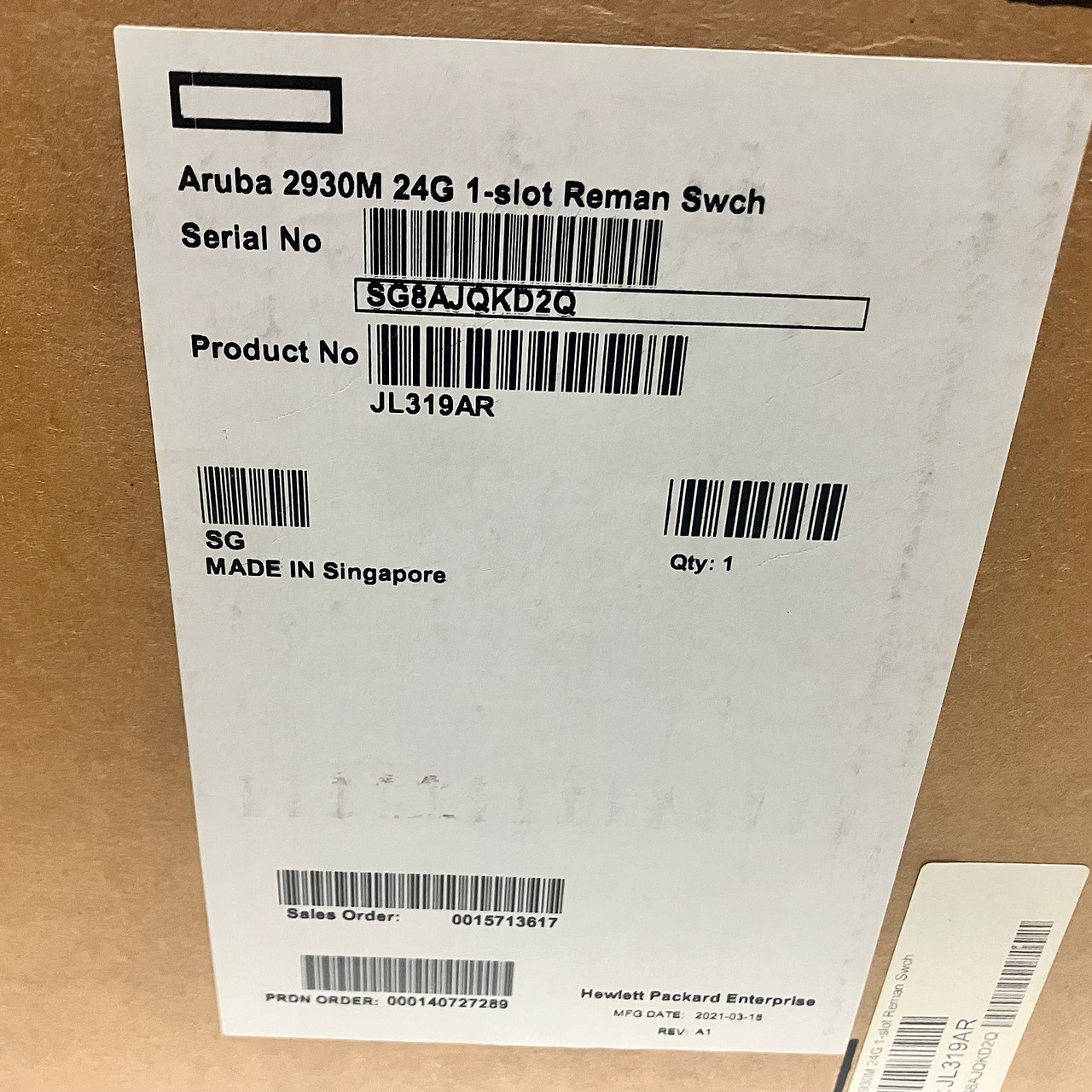 HPe JL319A Aruba 2930M 24G 1 Slot Switch - HP RENEW BOXED