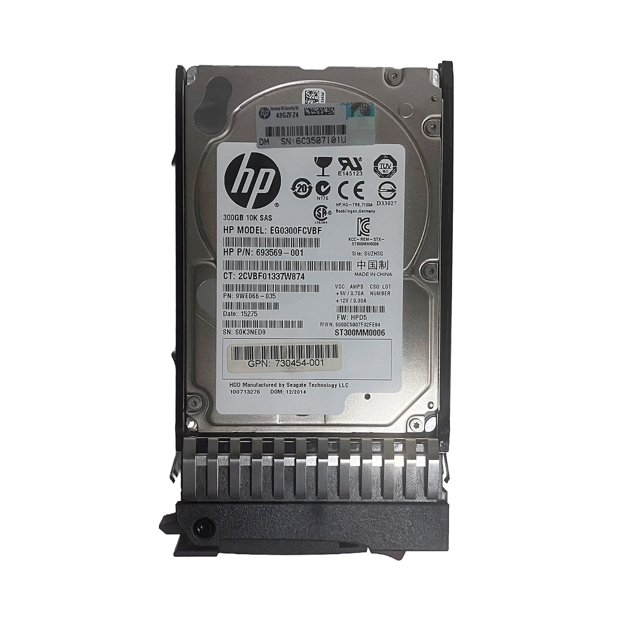 HPe 730709-001 300GB 10K SFF SAS 6G MSA Hard Drive 730454-001 693569-001