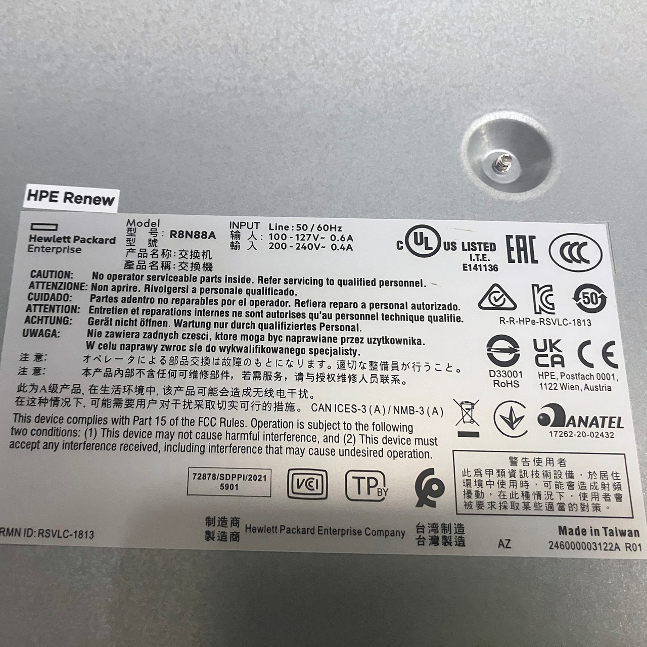 HPe R8N88A Aruba 6000 24G 4 SFP Switch R8N88-61001