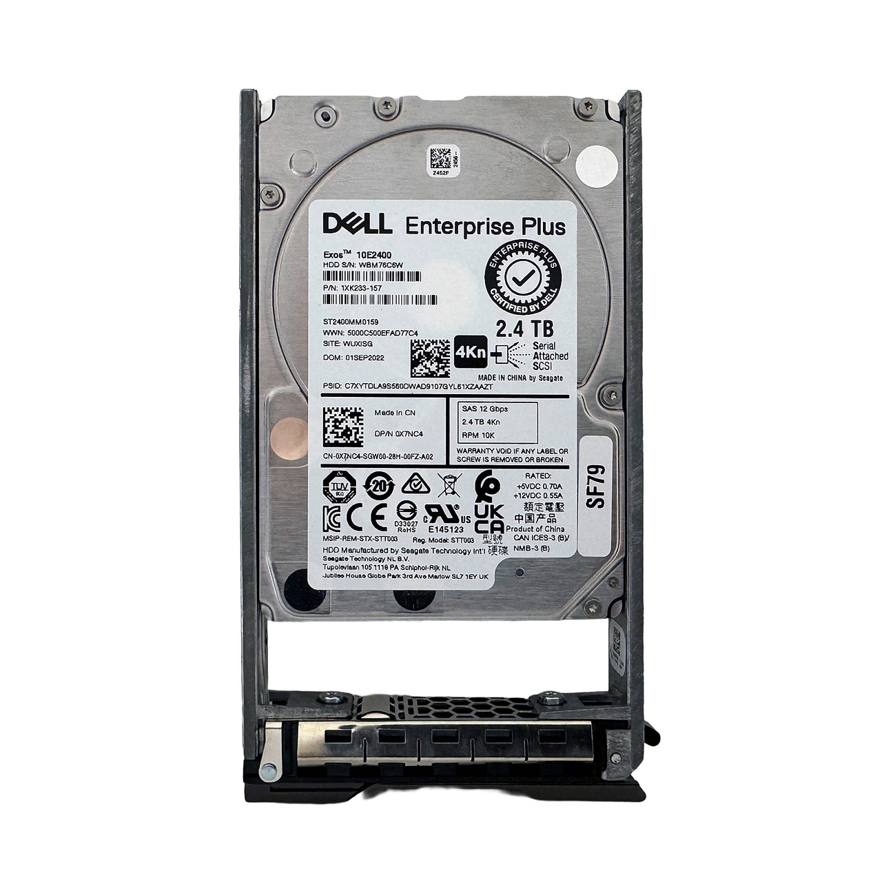 Dell X7NC4 2.4TB SAS 10K 12GBPS 4KN 2.5" Drive ST2400MM0159 1XK233-157