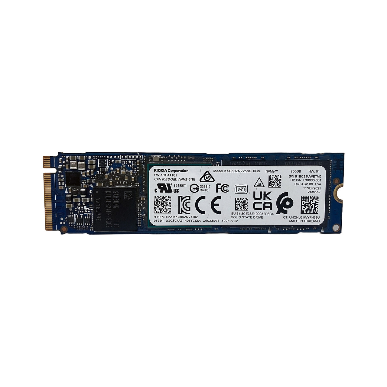 HPe L38666-001 256GB M.2 NVMe 2280 SSD KXG60ZNV256G