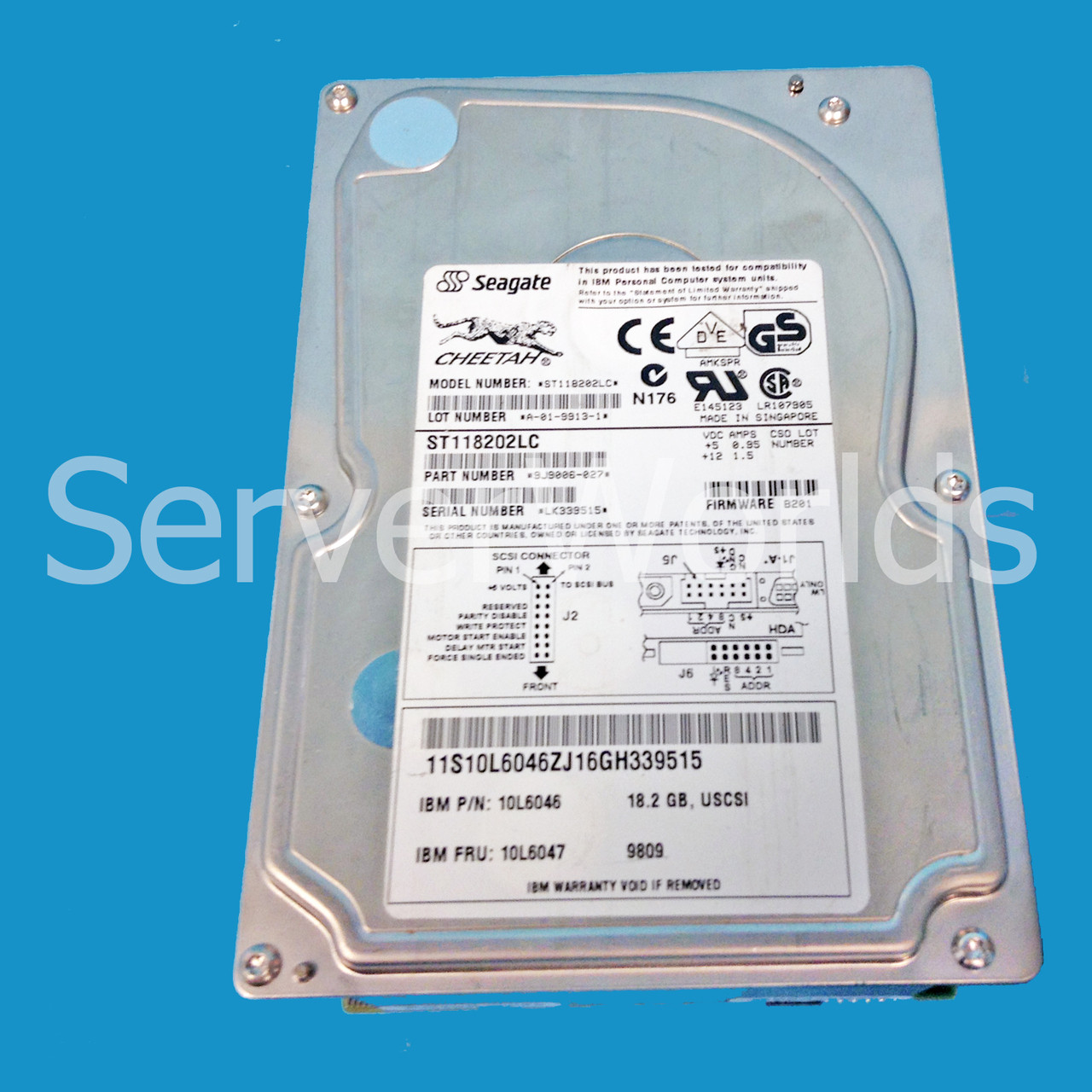 IBM 10L6047 18GB 10K 80pin Hard Drive 