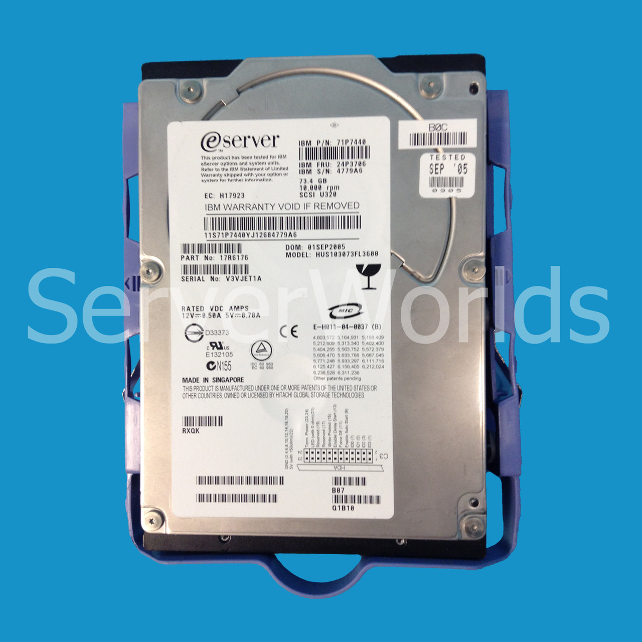 IBM 24P3706 73GB U320 10K 68-Pin Hard Drive 07N8772, 32P0724, 71P7470