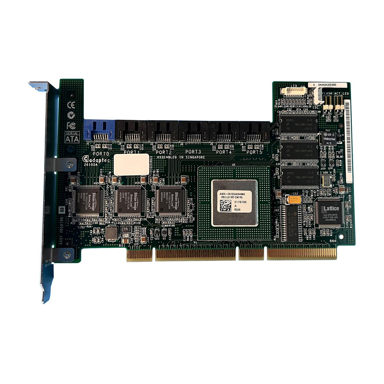 Dell XD084 Cerc 6 PCI-X SATA 6 Channel 1.5GBPS Raid Controller