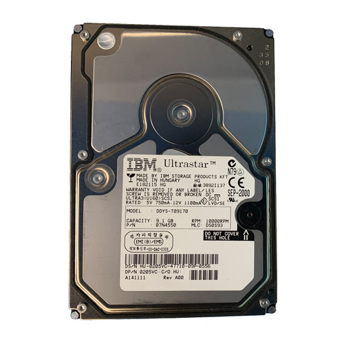 Dell 205VC 9.1GB U160 10K 80Pin DDYS-T09170 07N4550