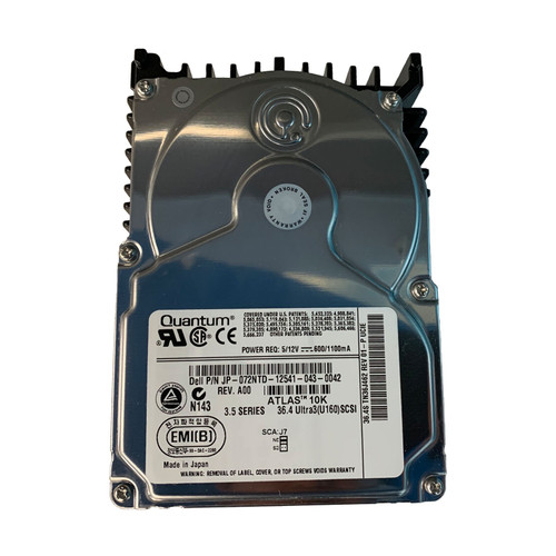 Dell 72NTD  36.4GB U160 10K 1.6" 80Pin Drive TN36J462