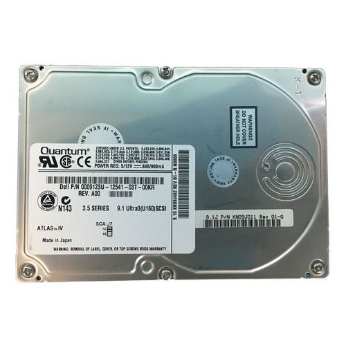 Dell 9123U 9.1GB U160 7.2K 80Pin Drive KN09J462 KN09J011