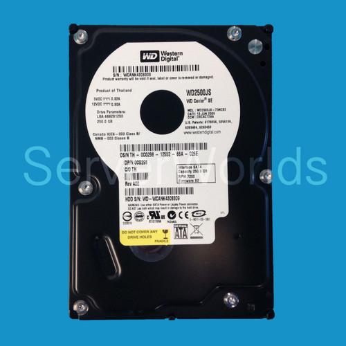 Dell CG298 250GB SATA 7.2K 3GBPS 3.5" Drive WD2500JS-75NCB2