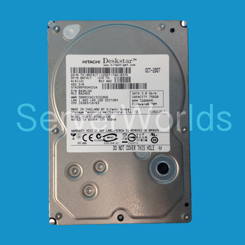 Dell 750GB SATA 7.2K 3GBPS 3.5" Drive NT417 0A36194