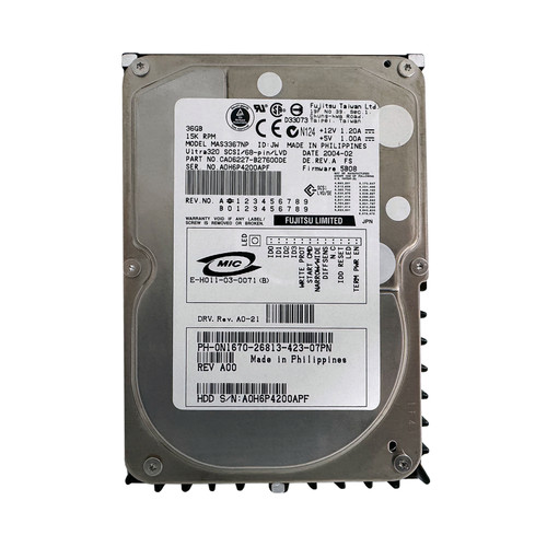 Dell N1670 36GB U320 15K 68Pin Drive MAS3367NP CA06227-B27600DE