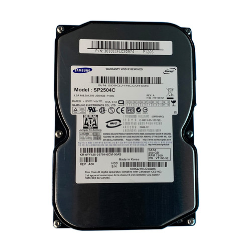 Dell YY125 250GB SATA 7.2K 3GBPS 3.5" Drive SP2504C