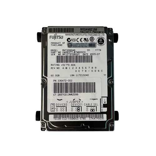 HP 336472-002 60GB 5.4K 2.5" IDE Drive MHT2060AS CA06377-B74600C3