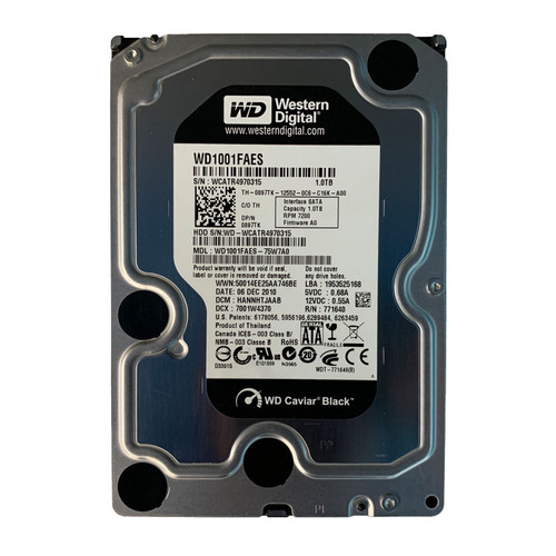 Dell 897TK 1TB SATA 7.2K 3.5" Drive WD1001FAES-75W7A0