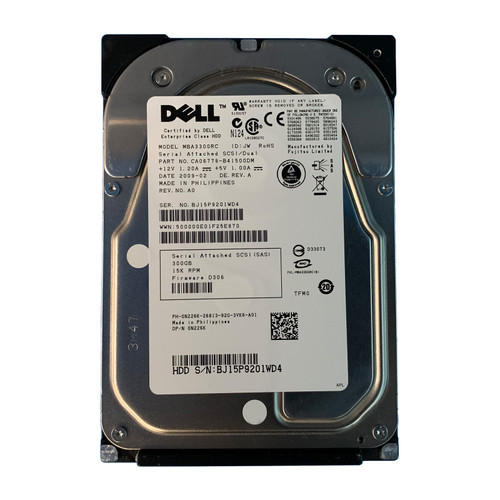 Dell N226K 300GB SAS 15K 3GBPS 3.5" Drive CA06778-B41500DM MBA3300RC