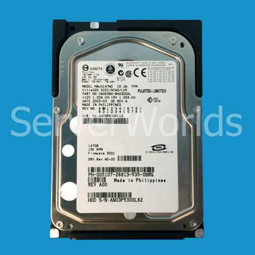 Dell G5107 147GB U320 15K 80Pin Drive MAU3147NC CA06380-B40300DL