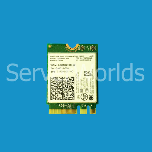 HP 717380-001 802.11ABGN 2x2 Wifi Card