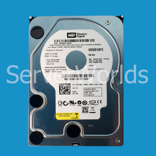 Dell KT108 500GB SATA 7.2K 3GBPS ES 3.5" Drive WD5001ABYS-18YNA0