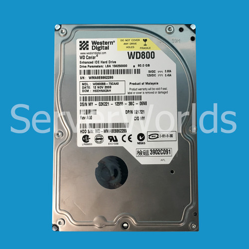 Dell 2K221 80GB 7.2K IDE 3.5" Hard Drive WD800BB-75CAA0