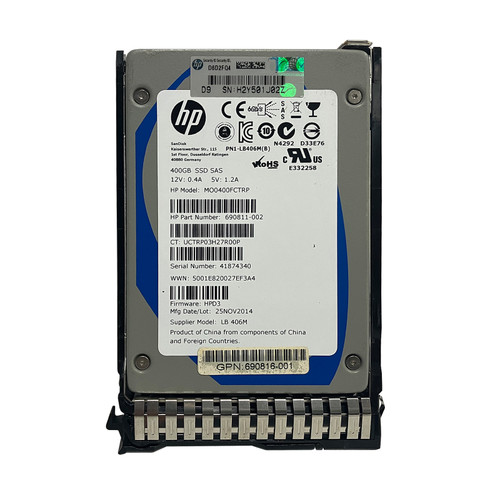 HP 691026-001 400GB 6G SAS ME 2.5" SSD 690827-B21