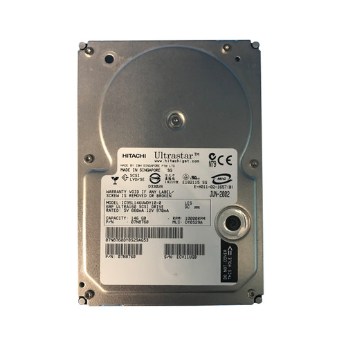 IBM 07N8760 146GB 10K 68-Pin SCSI 3.5" HDD