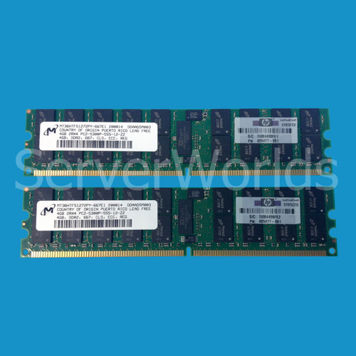 HP 408854-B21 8GB (2 x 4GB) PC2-5300 ECC Reg Memory Kit