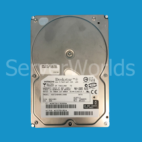 HP 376273-001 400GB NHP 7.2K 3.5" SATA Hard Drive 375799-001, 0A31203