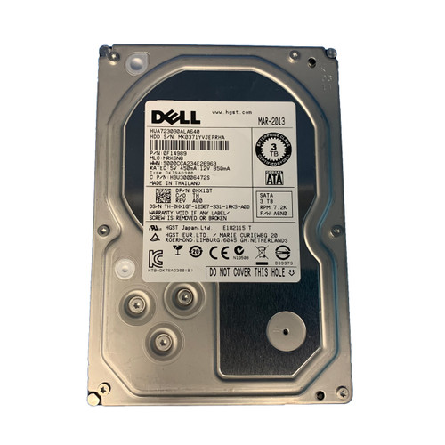 Dell HX1GT 3TB SATA 7.2K 6GBPS ES 3.5" Drive HUA723030ALA640 0F14989
