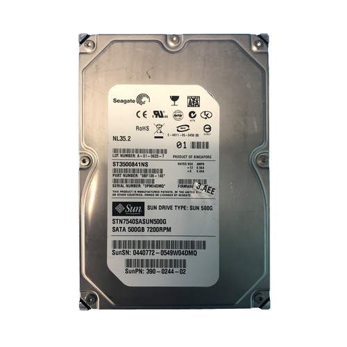 Sun 390-0244 500GB 7.2K SATA 3.5" HDD