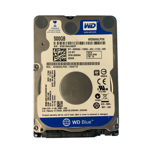 Dell KRH94 500GB SATA 5.4K 6GBPS 2.5" Drive WD5000LPVX-75V0TT0
