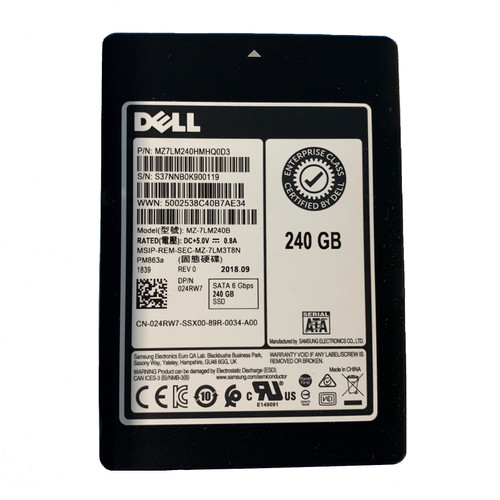 Dell 43NV1 240GB SATA 6GBPS Read Intensive 2.5" SSD 400-BDQW