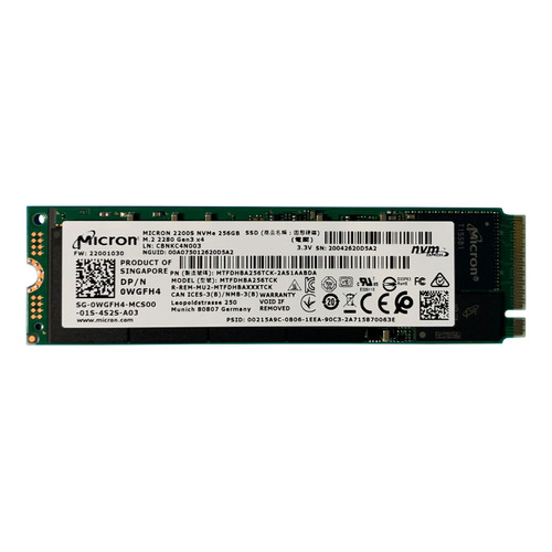 Dell WGFH4 256GB NVMe M.2 SSD MTFDHBA256TCK-2AS1AABDA