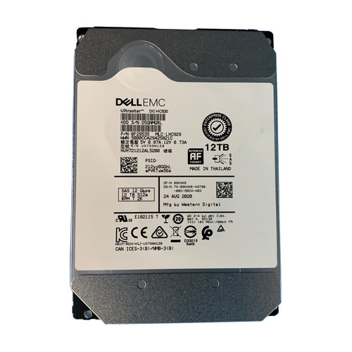 Dell 9HXK6 12TB SAS 7.2K 12GBPS 512e 3.5" Drive 0F29535 HUH721212AL5200 