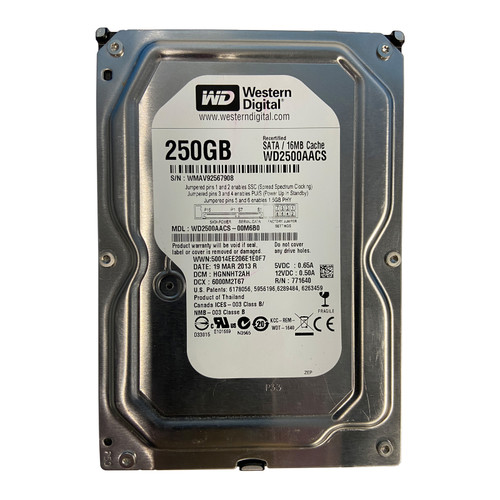 Western Digital WD2500AACS 250GB 7.2K 3G SATA 3.5" HDD WD2500AACS-00M6B0