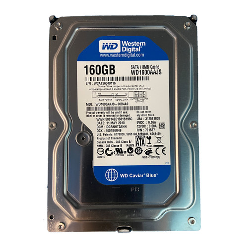 Western Digital WD1600AAJS 160GB 7.2K SATA 3.5" HDD 