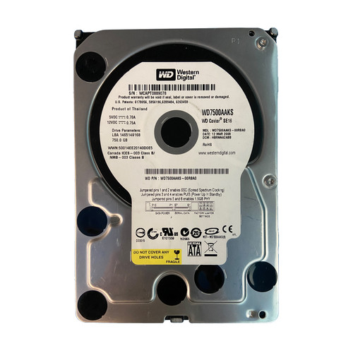 Western Digital WD7500AAKS 750GB 7.2K 3G SATA 3.5" HDD WD7500AAKS-00RBA0