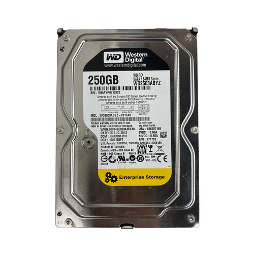 Western Digital WD2503ABYZ 250GB 7.2K 6G SATA 3.5" HDD WD2503ABYZ-011FA0