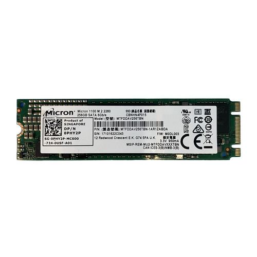 Dell PHY2P 256GB 6G M.2 NVMe SSD MTFDDAV256TBN